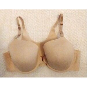 SOMA Bra Vanishing 360 Perfect Coverage T-Shirt Front Close Beige Underwire- 36C